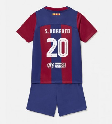 Barcelona Sergi Roberto #20 Hjemmebanesæt Børn 2023-24 Kort ærmer (+ korte bukser)